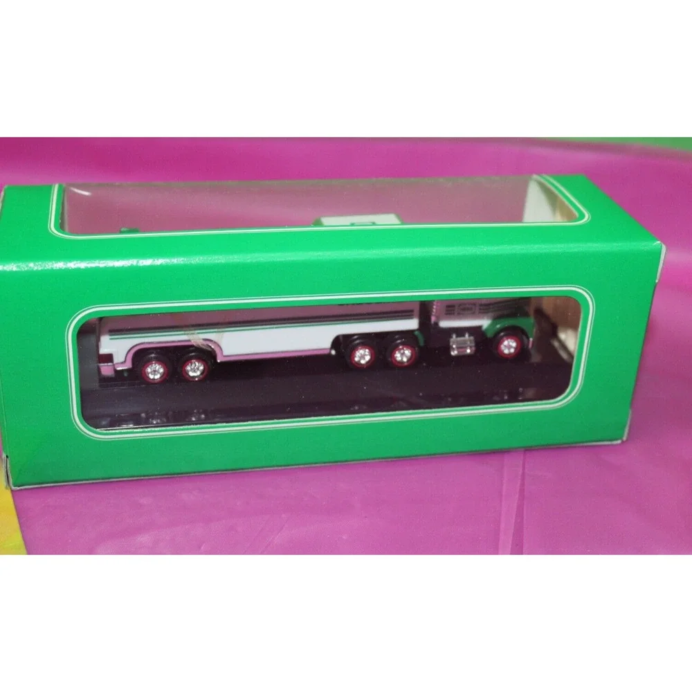 16 PC Hess 2001 Miniature Racer Car Transport Truck Holiday Toy Christmas In Box